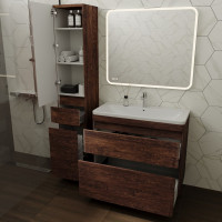 Тумба напольная Style Line "Атлантика 90", Люкс старое дерево, PLUS СС-00002211