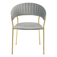 Стул BRADEX turin серый с золотыми ножками FR 0910