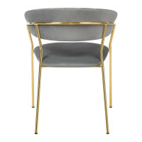 Стул BRADEX turin серый с золотыми ножками FR 0910