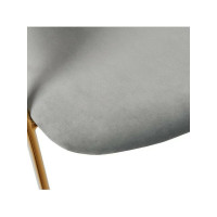 Стул BRADEX turin серый с золотыми ножками FR 0910