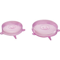 Набор универсальных растягивающихся крышек BRADEX 6 шт, силикон, розовый TK 0578