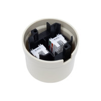 Розетка Bironi rj45 информационная двойная, пластик, цвет слоновая кость B1-302-211