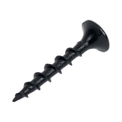 Саморез по дереву для гкл КВАДРА черный, PH2, редкая резьба, 3.5x25 кop. 1000 шт. 350251011000