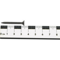 Саморез по металлу для гкл КВАДРА черный, 3.5x35, PH2, частая резьба, кop. 100 шт. 350352000100