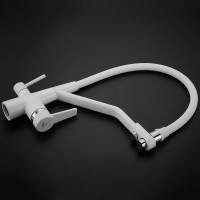 Смеситель для кухни ROSE с подключением к фильтру питьевой воды, белый R558C