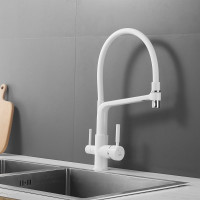 Смеситель для кухни ROSE с подключением к фильтру питьевой воды, белый R658C