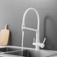 Смеситель для кухни ROSE с подключением к фильтру питьевой воды, белый R658C