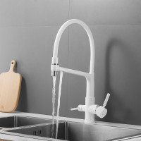 Смеситель для кухни ROSE с подключением к фильтру питьевой воды, белый R658C