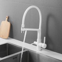 Смеситель для кухни ROSE с подключением к фильтру питьевой воды, белый R658C