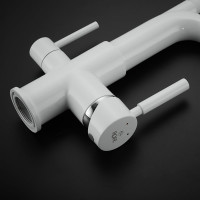 Смеситель для кухни ROSE с подключением к фильтру питьевой воды, белый R658C