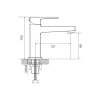 Смеситель для раковины/умывальника в ванной ROSE черный R2801H