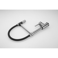 Смеситель для кухни ROSE с гибким изливом и магнитным держателем, оружейная сталь R133T