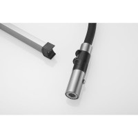 Смеситель для кухни ROSE с гибким изливом и магнитным держателем, оружейная сталь R133T