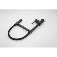 Смеситель для кухни ROSE с гибким изливом и магнитным держателем, черный R133H