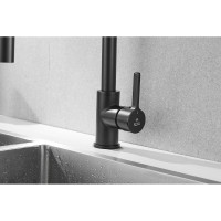 Смеситель для кухни ROSE с гибким изливом и магнитным держателем, черный R133H