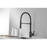 Смеситель для кухни ROSE с гибким изливом и магнитным держателем, черный R133H