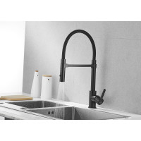 Смеситель для кухни ROSE с гибким изливом и магнитным держателем, черный R133H