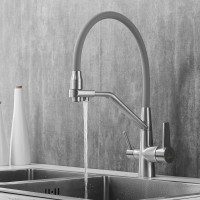 Смеситель для кухни ROSE с подключением к фильтру питьевой воды, сатин R558L