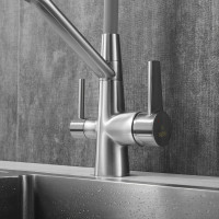 Смеситель для кухни ROSE с подключением к фильтру питьевой воды, сатин R558L