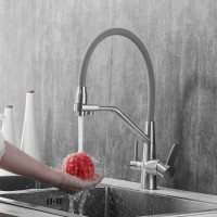 Смеситель для кухни ROSE с подключением к фильтру питьевой воды, сатин R558L