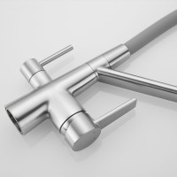 Смеситель для кухни ROSE с подключением к фильтру питьевой воды, сатин R558L