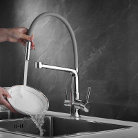 Смеситель для кухни ROSE с подключением к фильтру питьевой воды, хром R658