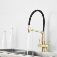 Смеситель для кухни ROSE с подключением к фильтру питьевой воды, бронза R658Q