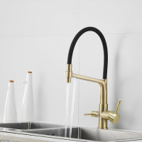 Смеситель для кухни ROSE с подключением к фильтру питьевой воды, бронза R658Q