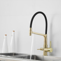 Смеситель для кухни ROSE с подключением к фильтру питьевой воды, бронза R658Q