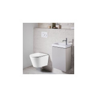 Подвесной безободковый унитаз с сиденьем микролифт Azario FONTI 535x365x310 мм AZ-402W 00080312