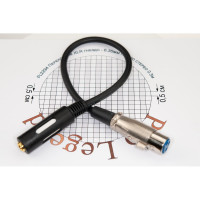 Переход XLR гнездо - 6.35мм гнездо стерео Pro Legend позолоченные контакты с кабелем 0.3м, PL2294