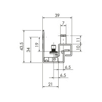 Направляющие Hafele Matrix runners UM A30 частичное выдвижение, 13-16 мм, soft-close, 450 мм 433.06.446
