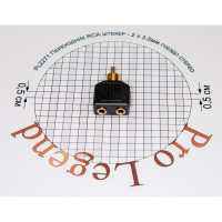 Переход RCA штекер - 2x3.5мм гнездо стерео Pro Legend пластик Gold, Gold, PL2271