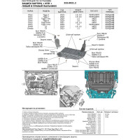 Защита картера, КПП, пыльников Rival увеличенная для Chery tiggo 4/pro/7/pro/8/pro/max/omoda c5/exeed lx 333.0921.2