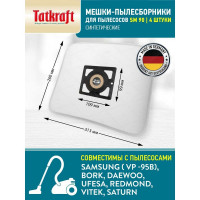 Мешки для пылесосов SM 90, 4 шт Tatkraft 13797