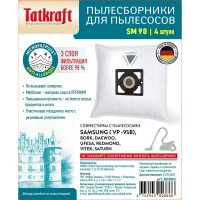 Мешки для пылесосов SM 90, 4 шт Tatkraft 13797