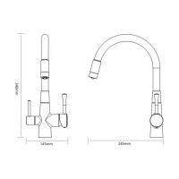 Смеситель для кухонной мойки под фильтр питьевой воды Savol S-L1806-04 24612