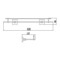 Полка Savol прямая, стеклянная 50 см S-06591H