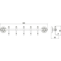 Планка с крючками Savol 5 крючков S-005875A