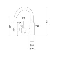 Смеситель для кухонной мойки Savol S-SUS8002