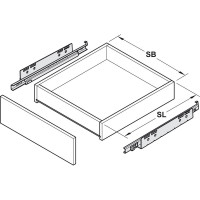 Направляющие Hafele Matrix runners UM S25 частичное выдвижение, 13-16 мм, soft-close, 550 мм 421.14.755