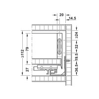 Комплект боковин Hafele Matrix Box A серый, 89x450 мм 552.21.414