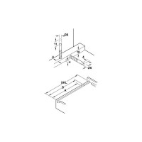Направляющие Hafele Matrix runners UM S25 self-close, штифт, 500 мм 433.08.150