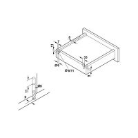 Направляющие Hafele Matrix runners UM S25 self-close, штифт, 500 мм 433.08.150