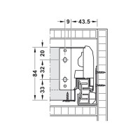 Комплект ящика Hafele Matrix box S комплект ящика, 35 кг, серый 84x550 мм, SOFT C 552.56.696