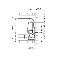 Комплект ящика Hafele Matrix box S комплект ящика, 35 кг, серый 84x550 мм, SOFT C 552.56.696