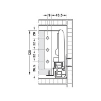 Комплект Hafele ящика Matrix box S35 серый, 120x500 мм, SOFT C 552.54.695