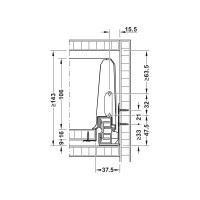 Комплект Hafele ящика Matrix box S35 серый, 120x500 мм, SOFT C 552.54.695
