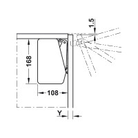 Механизм Hafele Free flap 1.7 107 градусов модель B БЕЗ заглушек 372.91.407