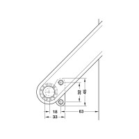 Механизм Hafele Free flap H 1.5, модель В, пластик серый 372.39.310